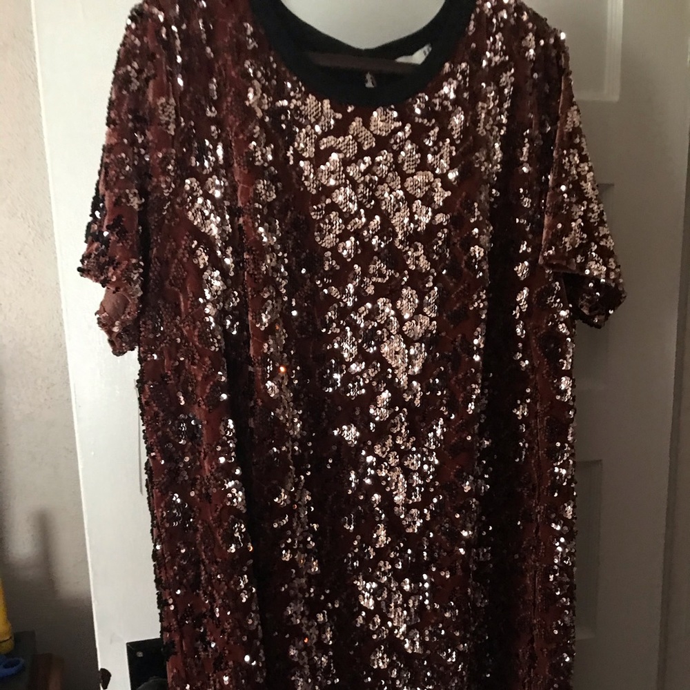 Anthropologie velvet and sequins dress